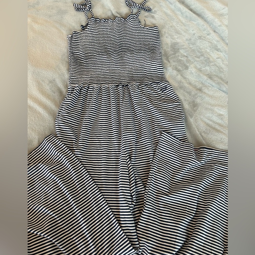 Striped navy and White girls summer Jumper size 16